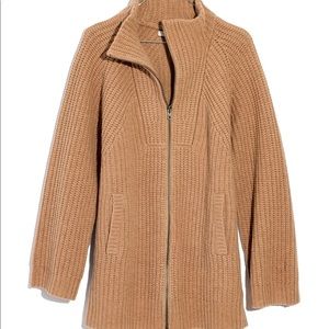 MADEWELL Rib Merino Zip Front Cardigan - XS